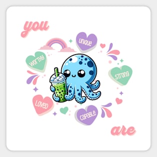 Matcha Octo Sip You Are Loved Magnet